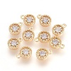 Brass Cubic Zirconia Charms X-KK-T014-73G-1