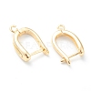 Brass Hoop Earring Findings with Latch Back Closure KK-H754-01G-2