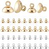  40pcs 4 Style  Rack Plating Brass Bead Cap Pendant Bails KK-PH0002-28-1