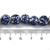 Handmade Blue and White Porcelain Beads Strands PORC-I027-03C-4