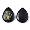 Synthetic Blue Goldstone Pendants G-T122-73B-3