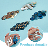 4Pcs 2 Colors Natural Akoya Shell Pendants PALLOY-PH01743-4
