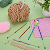 6Pcs 6 Colors 201 Stainless Steel Beadable Crochet Hooks FIND-FG0004-78-4