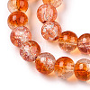 Transparent Crackle Baking Paint Glass Beads Strands DGLA-T003-01B-11-3
