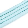 Handmade Polymer Clay Beads Strands CLAY-R089-6mm-032-1