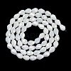 Opaque Solid Color Electroplate Glass Beads Strands EGLA-N013-P4mm-B02-2