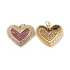 Brass Micro Pave Cubic Zirconia Pendants ZIRC-P092-040G-RS-3