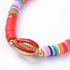 Handmade Polymer Clay Heishi Bead Stretch Bracelets BJEW-JB05076-04-2
