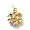Rack Plating Brass Micro Pave Cubic Zirconia Charms KK-A160-22C-G-2