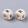 Printed Natural Wood Beads LS-X-WOOD-T026-001R-2