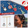 Christmas Alloy Enamel Tree & Gifts Box & Penguin & Snowman & Stocking & Glove Pendant Locking Stitch Markers HJEW-AB00066-4