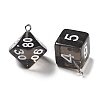 7 Styles Transparent Resin Polyhedral Dice Pendants Set RESI-A029-01E-2