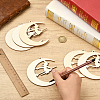 Unfinished Blank MDF Pendants Set for Painting Arts WOOD-WH20008-13K-4