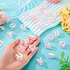 50Pcs 5 Styles UV Plating Rainbow Iridescent Acrylic Beads OACR-TA0004-67E-6