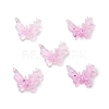 Butterfly with Flower Transparent Resin Cabochons FIND-L019-06D-1