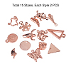 Brass/Alloy Pendants FIND-PH0015-34RG-4