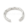 Non-Tarnish 304 Stainless Steel Bamboo Shape Open Cuff Ring for Men Women RJEW-I085-07P-3