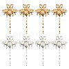8Pcs 2 Colors Iron & Alloy Hair Bobby Pins PHAR-HY0001-10-1