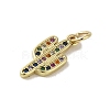 Real 18K Gold Plated Brass Pave Cubic Zirconia Pendants KK-M283-05C-G-2