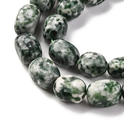 Natural Green Spot Jasper Beads Strands G-G146-A26-01-1