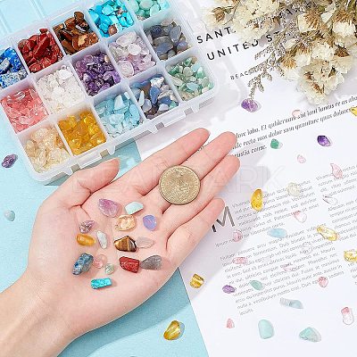 375G 15 Style Natural & Synthetic Gemstone Beads G-PH0001-40-1