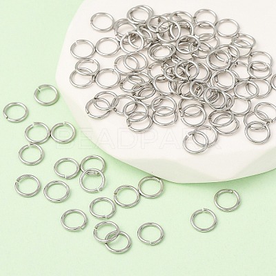 Tarnish Resistant 304 Stainless Steel Open Jump Rings STAS-N015-10-7x1mm-1