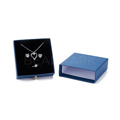 Square Paper Drawer Jewelry Set Box CON-C011-03A-03-1