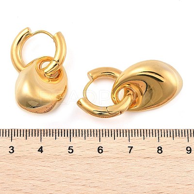Teardrop Brass Hoop Earrings for Women EJEW-U055-18G-1