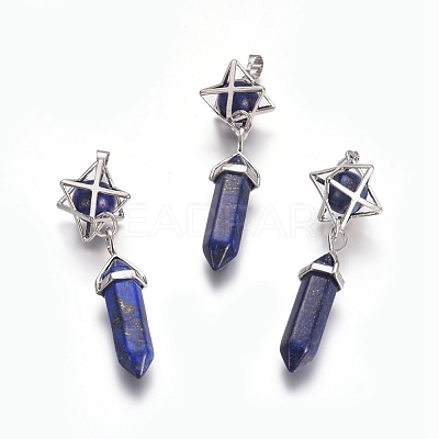 Natural Lapis Lazuli Pendants G-L512-M02-1