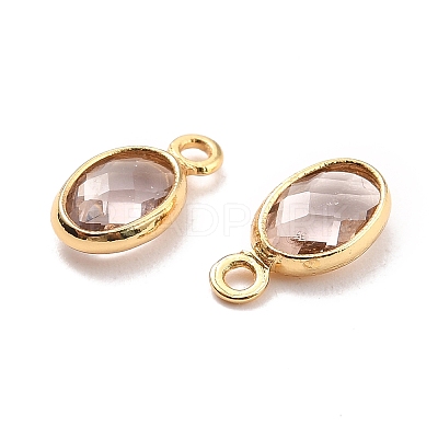 Eco-Friendly Brass with Glass Pendants KK-K268-01W-1
