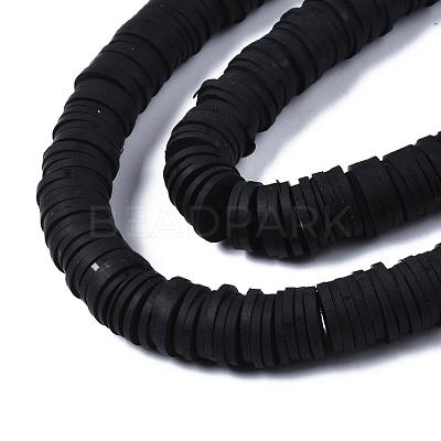 Flat Round Handmade Polymer Clay Beads CLAY-R067-10mm-42-1