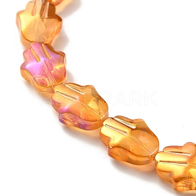 Transparent Electroplate Glass Beads Strands EGLA-F159-HR01-1