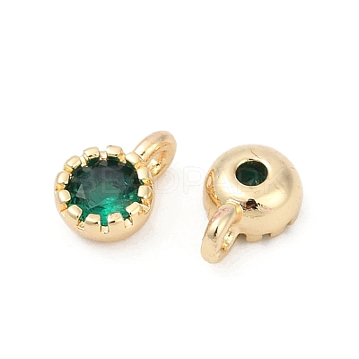 Brass Pave Cubic Zirconia Pendants KK-H204-03KCG-06-1