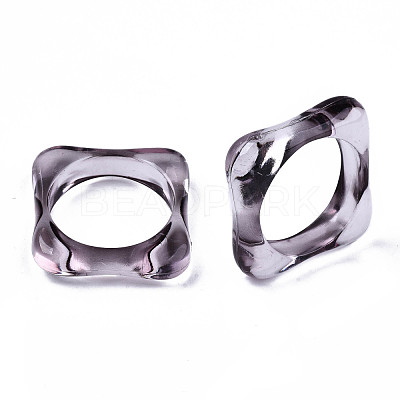 Transparent Acrylic Finger Rings X-RJEW-T010-03-1
