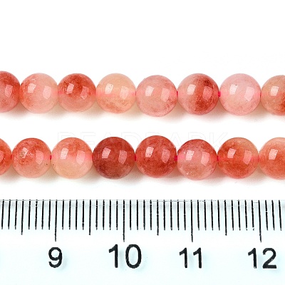 Dyed Natural White Jade Beads Strands G-T138-6mm-210-18-1