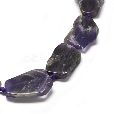 Natural Amethyst Beads Strands G-E401-H07-1