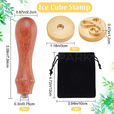 CRASPIRE B Letter Ice Stamp Wood Handle Wax Seal Stamp