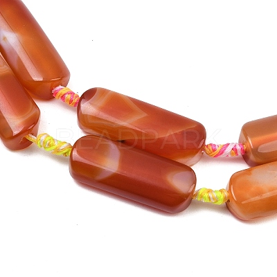 Natural Red Agate Beads Strands G-H342-B01-01-1