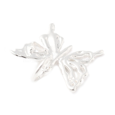 925 Sterling Silver Pave Clear Cubic Zirconia Hollow Butterfly Pendants STER-S013-03S-1