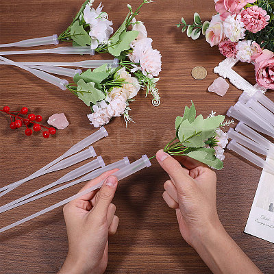 50Pcs PP Plastic Flower Water Tubes AJEW-GL0002-97A-1