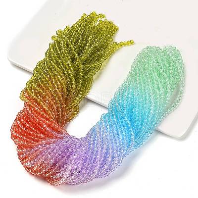 Transparent Painted Glass Beads Strands DGLA-A034-T3mm-A12-1