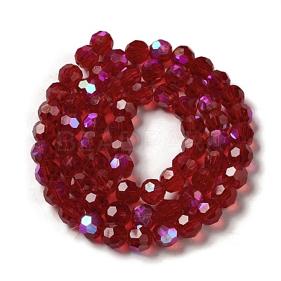Electroplate Transparent Glass Beads Strands LS-EGLA-A035-T8mm-L07-1