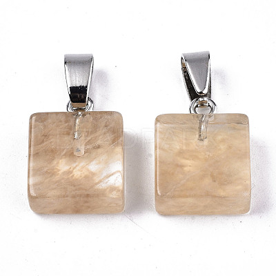 Watermelon Stone Glass Pendants G-T131-103-1