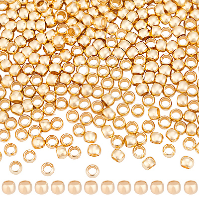 3Bags Brass Crimp Beads KK-BBC0026-09A-1