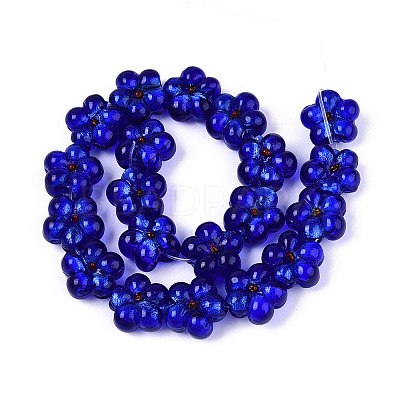 Handmade Silver Foil Glass Beads FOIL-N030-01B-1