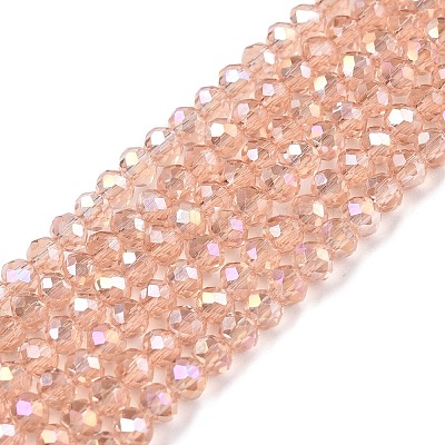 Electroplate Glass Beads Strands EGLA-A044-T2mm-B21-1