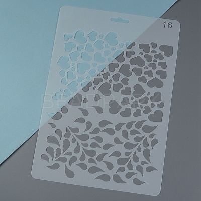 Plastic Reusable Drawing Painting Stencils Templates DIY-F018-B16-1