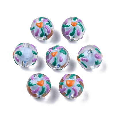 Transparent Acrylic Enamel Beads TACR-G040-01R-1