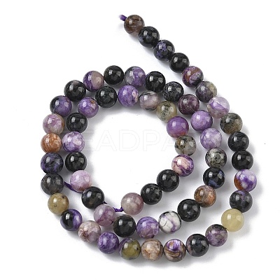 Natural Charoite Beads Strands G-C270-O03-02-1