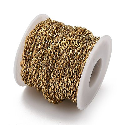 Ion Plating(IP) 304 Stainless Steel Rope Chains CHS-H025-16G-03-1